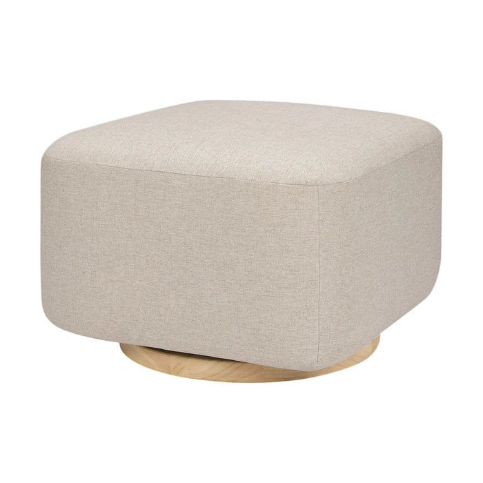 Babyletto Kiwi Gliding Ottoman, Performance Beach Eco-Weave with Light Wood Base