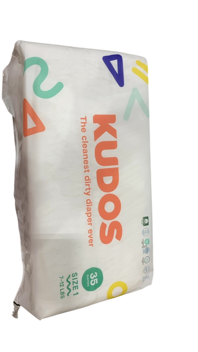 Shop Kudos Diapers, 35, Size 1, White at GoodBuy Gear
