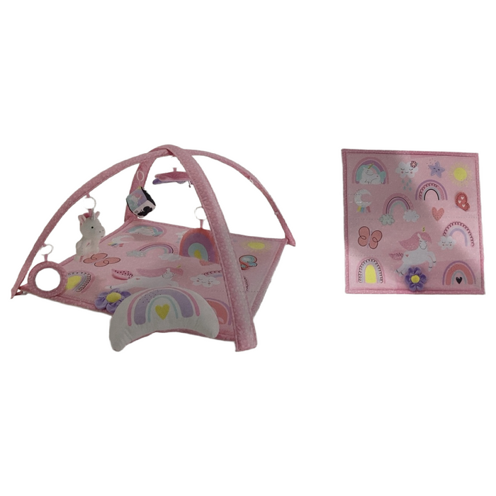 Shop The Peanut Shell Rainbow Paradise 7-in-1 Baby Activity Gym and Playmat, Pink at GoodBuy Gear