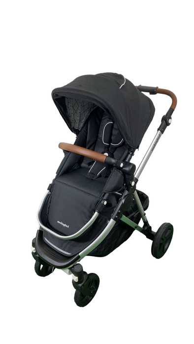 Shop Mockingbird Single 2.0 Stroller, 2024, Black, Silver With Penny Leather, Windowpane at GoodBuy Gear