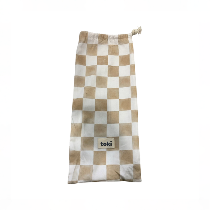Shop Toki Kids Mega Mat Cover 55"x55", Checker Toffee at GoodBuy Gear