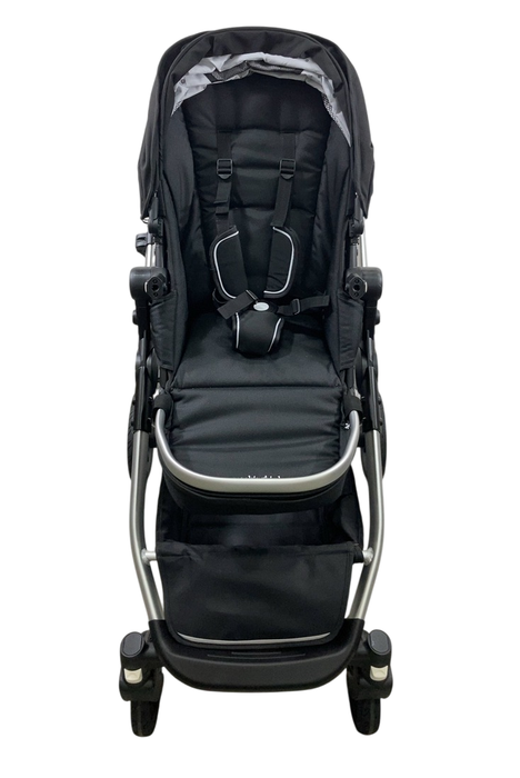 Shop Mockingbird Single to Double 2.0 Stroller, 2024, Black, Silver With Black Leather, Watercolor Drops at GoodBuy Gear