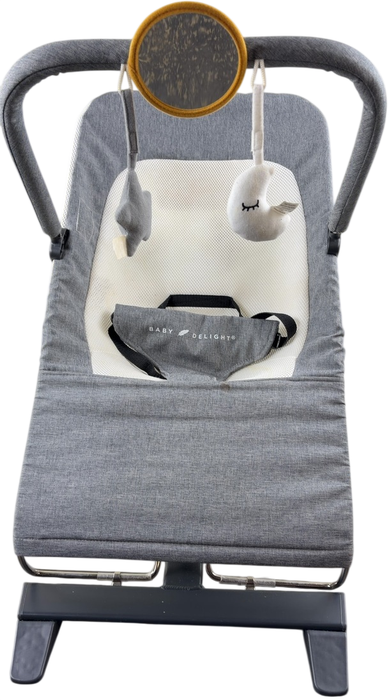 Shop Baby Delight Alpine Deluxe Portable Bouncer, Charcoal Tweed at GoodBuy Gear