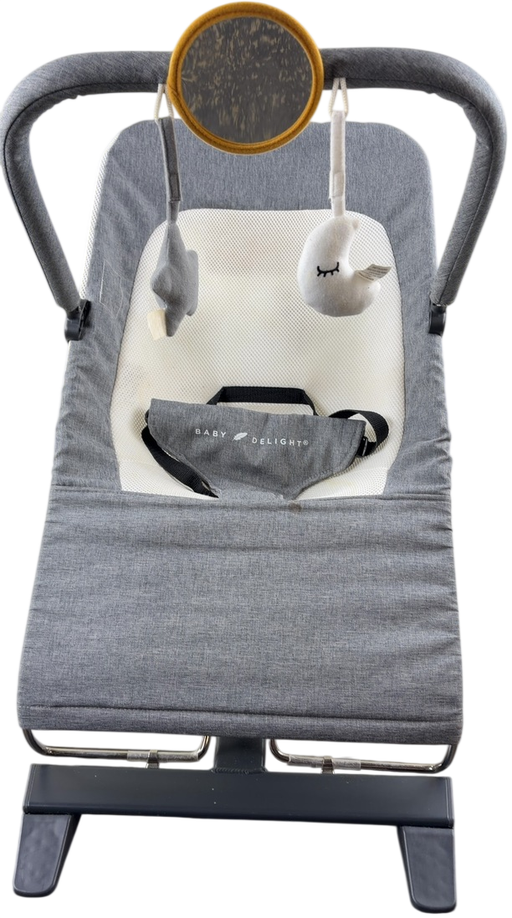 Shop Baby Delight Alpine Deluxe Portable Bouncer, Charcoal Tweed at GoodBuy Gear
