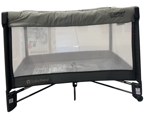 Shop Baby Trend Comet Quick-Fold Playard with Hanging Bassinet, Gray at GoodBuy Gear