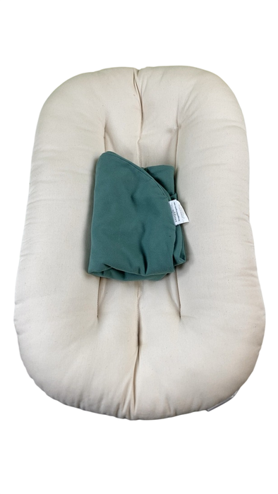 Shop Snuggle Me Organic Sensory Infant Lounger with Cover, Moss, Natural at GoodBuy Gear