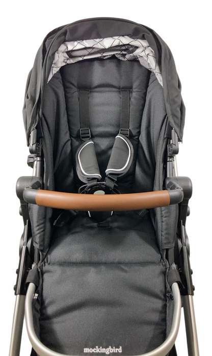 Shop Mockingbird Single to Double 2.0 Stroller, 2024, Black, Silver With Penny Leather, Windowpane at GoodBuy Gear