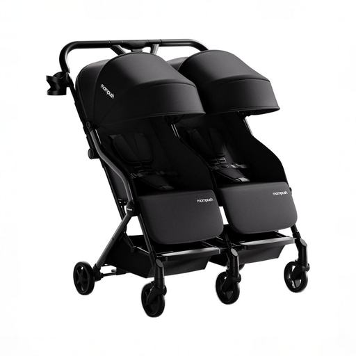 Shop Mompush Lithe Double Stroller, 2026, Black at GoodBuy Gear