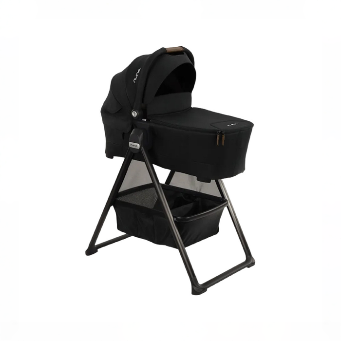 Shop Nuna SWIV & TRIV Series Bassinet + Stand, Caviar at GoodBuy Gear