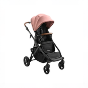 Shop Mockingbird Single to Double 3.0 Stroller, 2025, Charcoal with Penny Leather, Rose at GoodBuy Gear