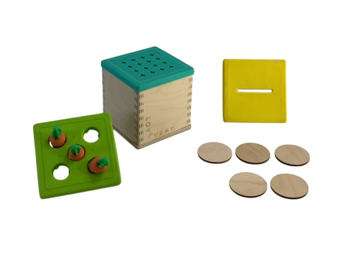 Shop Lovevery Wooden Coin Bank Set at GoodBuy Gear