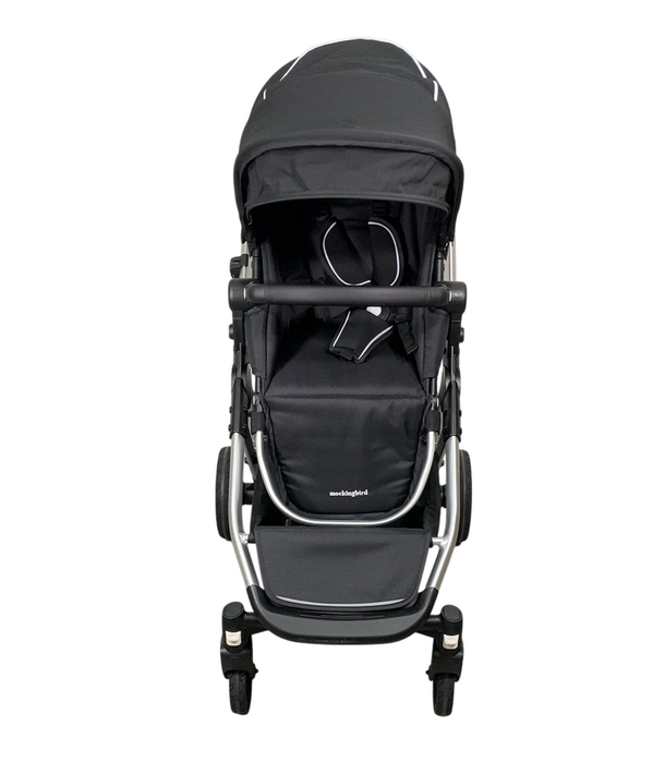 Shop Mockingbird Single to Double 2.0 Stroller, 2024, Black, Silver With Black Leather, Watercolor Drops at GoodBuy Gear
