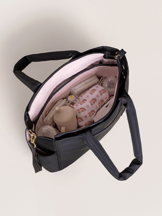 JuJuBe Utility-Strap Tote Diaper Bag, Black
