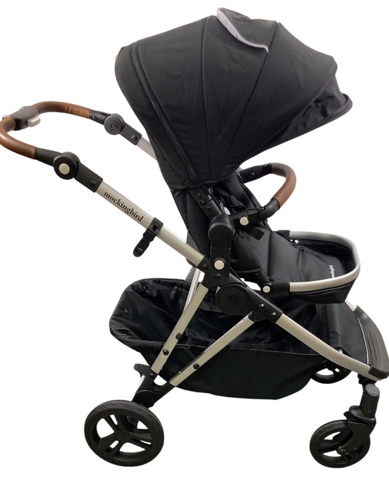 Shop Mockingbird Single to Double 2.0 Stroller, 2025, Black, Silver With Penny Leather, Windowpane at GoodBuy Gear