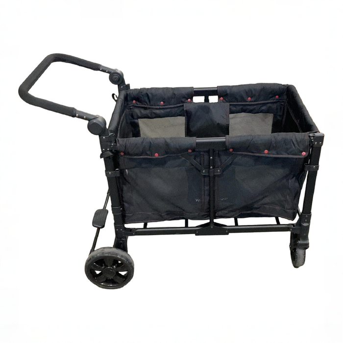 Shop Wonderfold W4 Elite Stroller Wagon, 2025, Black with Red Stitching at GoodBuy Gear