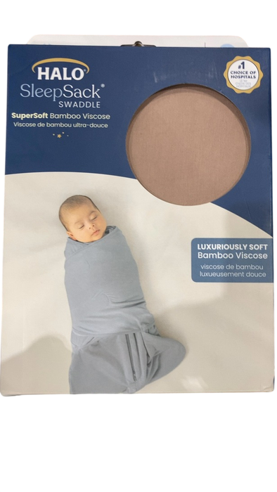 Shop Halo SuperSoft SleepSack Swaddle, Mocha, Newborn at GoodBuy Gear