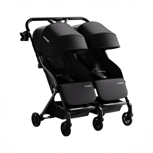 Shop Mompush Lithe Double Stroller, 2026, Black at GoodBuy Gear