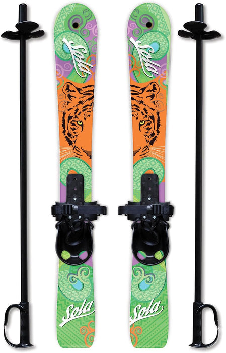 Shop Sola Kid’s Snow Skis and Poles, Tiger at GoodBuy Gear