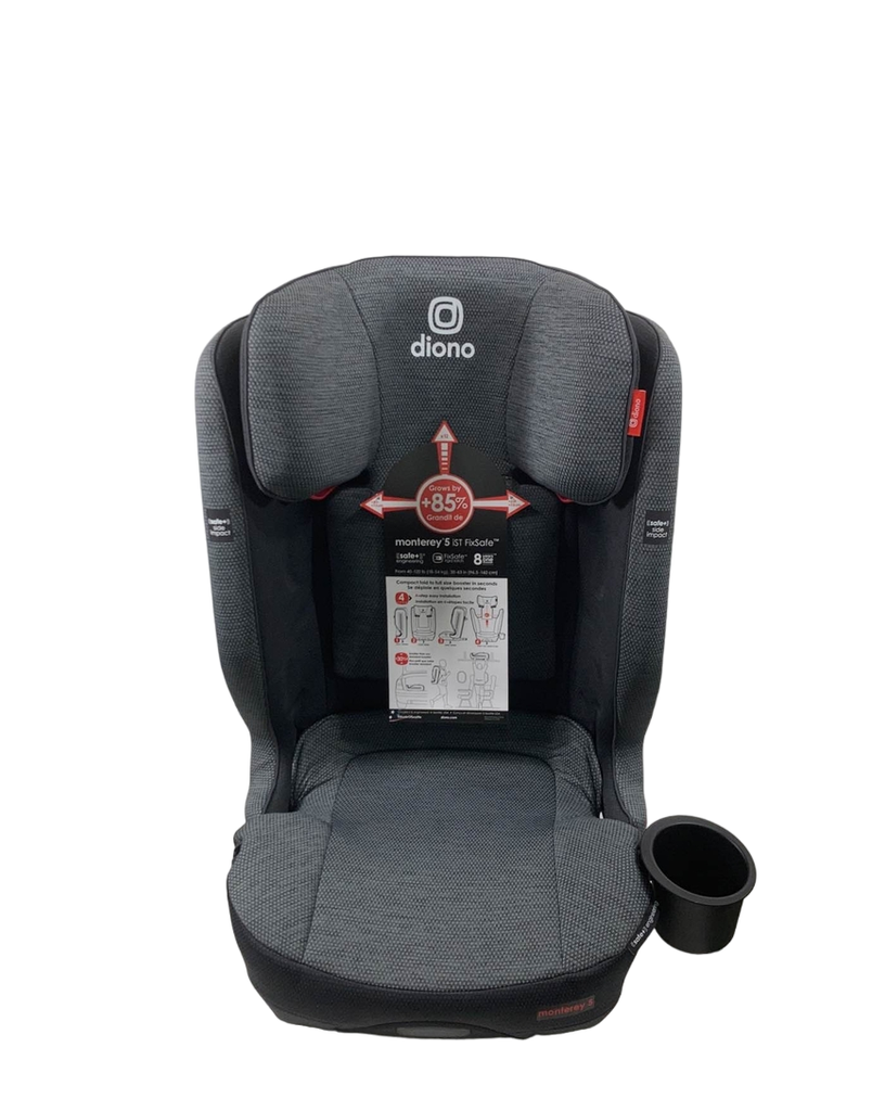 Diono Monterey 5iST FixSafe Booster Seat, Gray Slate, 2021