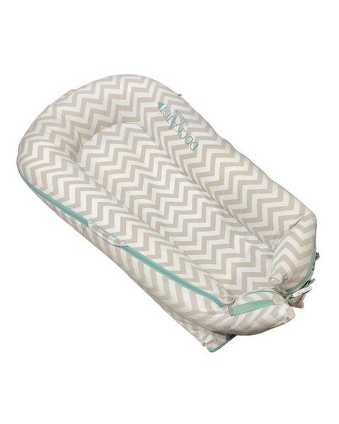 DockATot Deluxe+ Dock, Silver Lining (Chevron)