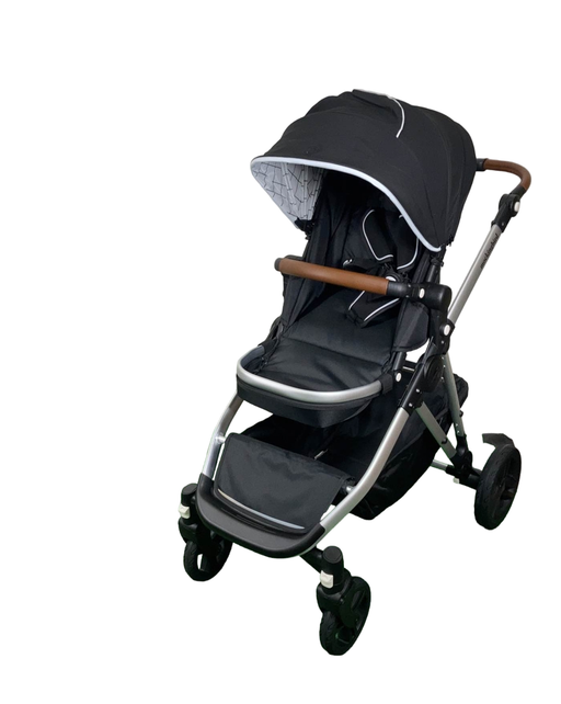 used Mockingbird Single to Double Stroller, Silver with Penny Leather, Windowpane, Black , 2023