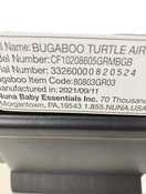 secondhand Bugaboo Turtle Air By Nuna Car Seat, Grey Melange, 2021