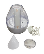 Shop Crane 4-in-1 Drop Ultrasonic Cool Mist Humidifier, Clear & White at GoodBuy Gear
