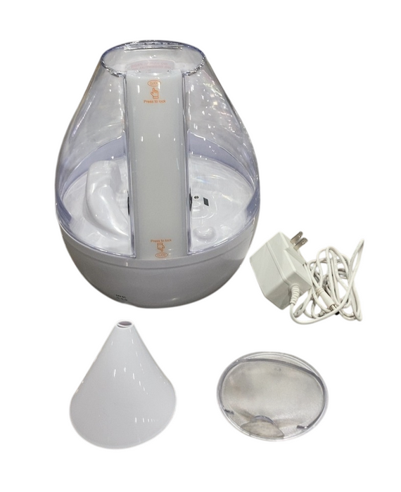 Shop Crane 4-in-1 Drop Ultrasonic Cool Mist Humidifier, Clear & White at GoodBuy Gear