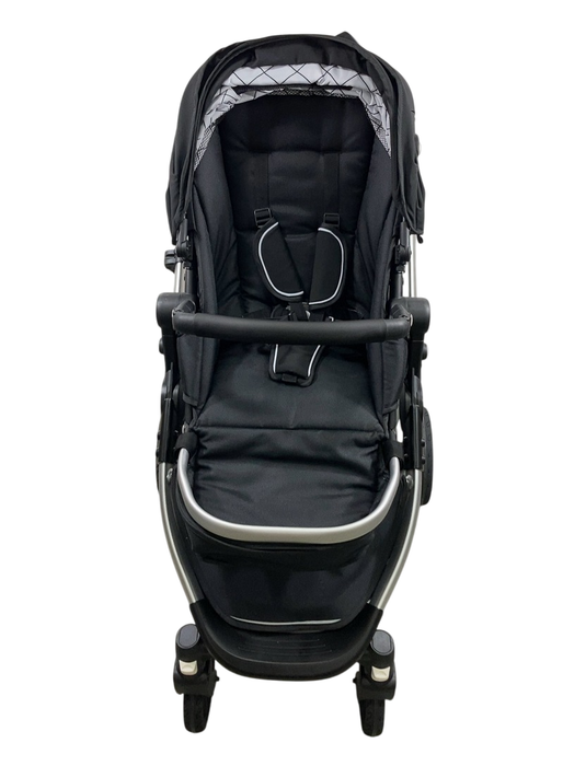 Shop Mockingbird Single to Double 2.0 Stroller, 2024, Black, Silver With Black Leather, Windowpane at GoodBuy Gear