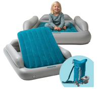 Shop SlumberPod SlumberTot Inflatable Toddler Bed, Gray/Teal at GoodBuy Gear