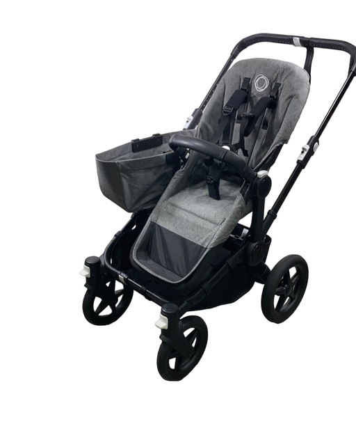 used Bugaboo Donkey 5 Mono Base Stroller, Black, Grey Melange, 2022