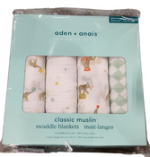 Shop Aden + Anais Cotton Muslin Swaddle, 4pk, Elephant Circus at GoodBuy Gear