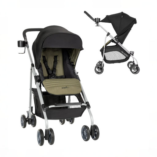 Shop Evenflo Reversi Lightweight Reversible Stroller, 2023, Leonis Green at GoodBuy Gear