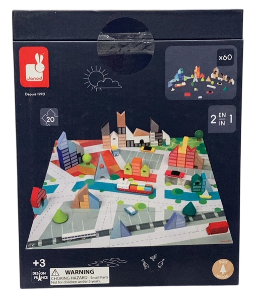 Shop Janod 60 Kubix Blocks + City Puzzle, J08304 at GoodBuy Gear