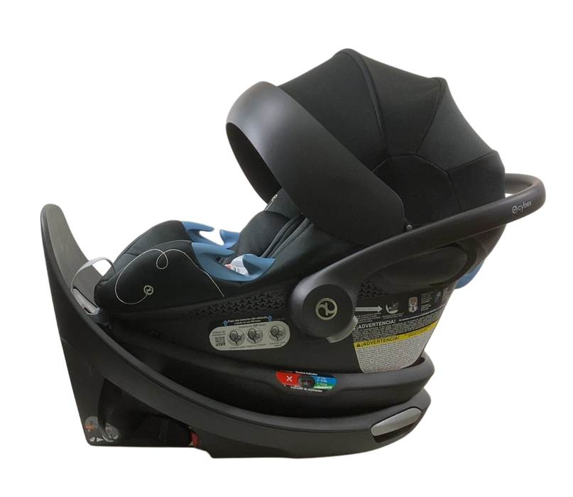 Shop Cybex Eos and Aton G Swivel Travel System, 2024, Black Frame, Moon Black at GoodBuy Gear