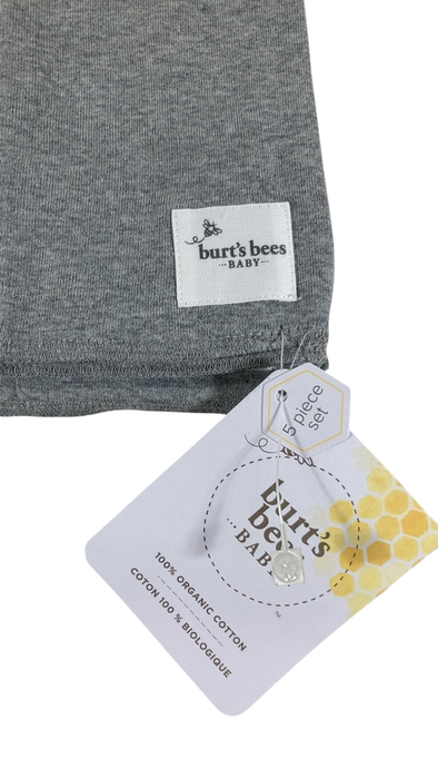 Shop Burt's Bees Baby Burp Cloths, 5-Pack, Grey Solid at GoodBuy Gear