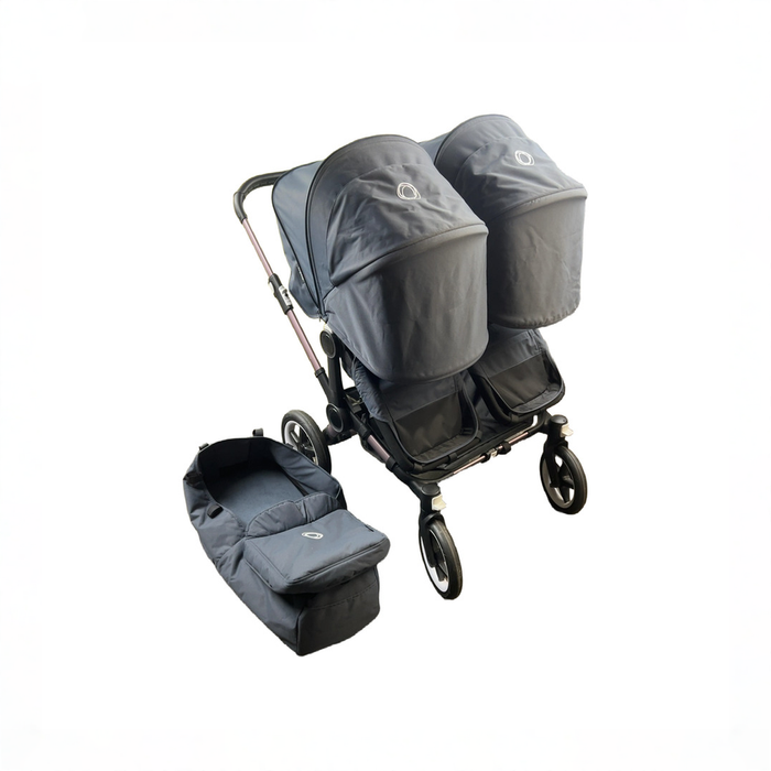 Shop DRAFT - Bugaboo Donkey 5 Duo Stroller, 2021, Graphite, Stormy Blue, Stormy Blue at GoodBuy Gear