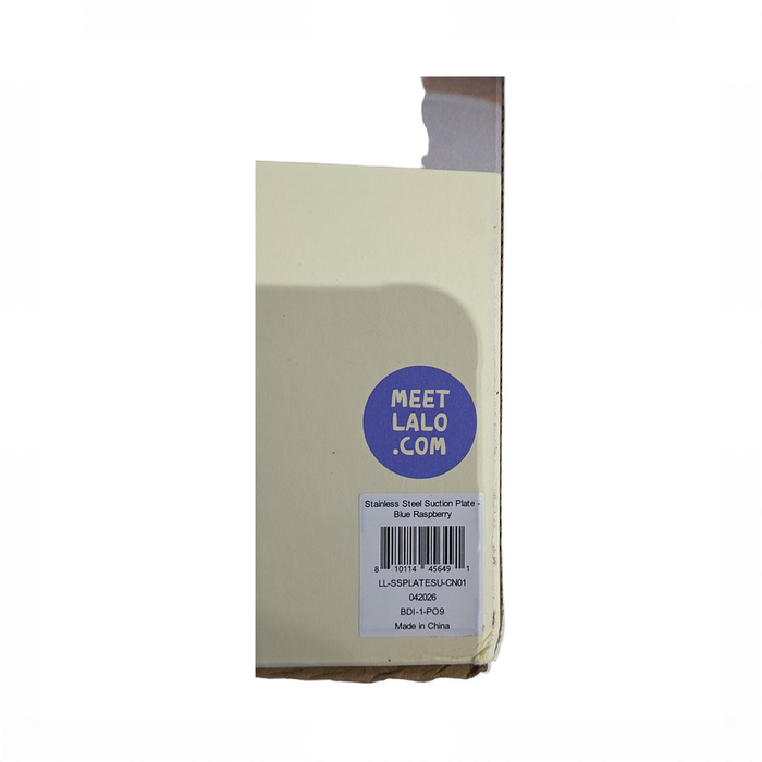 Shop DRAFT - Lalo Stainless Suction Plate, Blue Raspberry at GoodBuy Gear