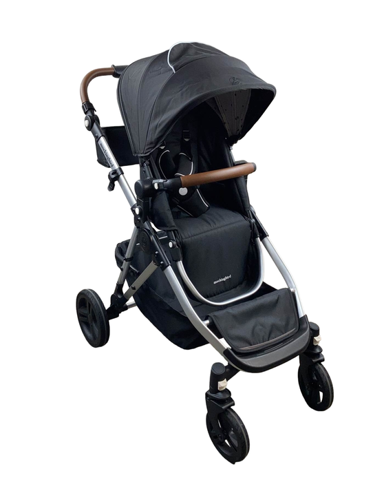 used Mockingbird Single to Double Stroller, 2023, Silver with Penny Leather, Watercolor Drops, Black 