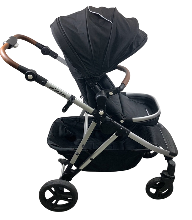 Shop Mockingbird Single to Double 2.0 Stroller, 2024, Black, Silver With Penny Leather, Windowpane at GoodBuy Gear