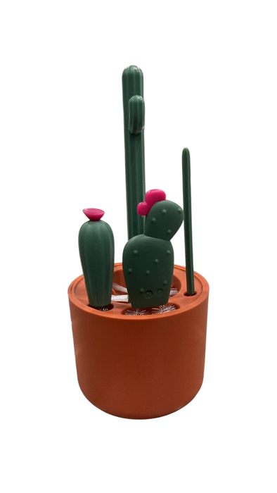 Shop Boon Cacti Bottle Cleaning Brush Set, Terracotta at GoodBuy Gear