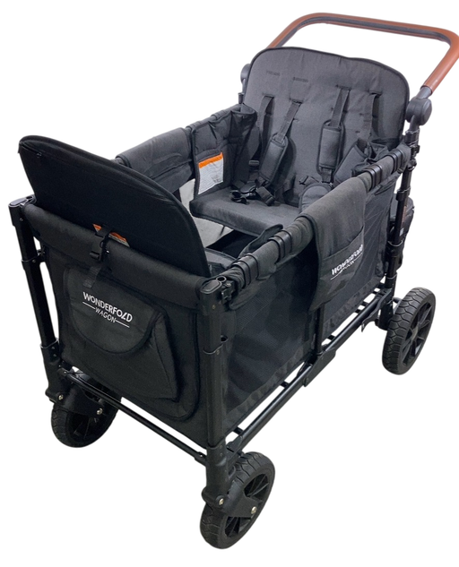 Shop Wonderfold W4 Luxe Quad Stroller Wagon, 2021, Volcanic Black at GoodBuy Gear