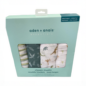 Shop Aden + Anais Cotton Muslin Swaddles Pack of 4, Dino Jungle at GoodBuy Gear