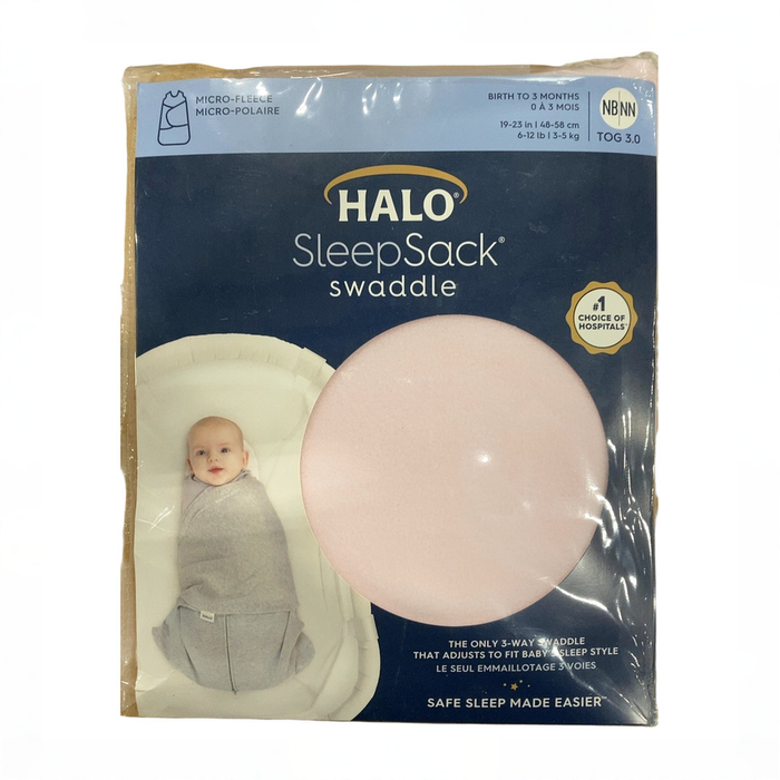 Shop Halo Micro-Fleece Swaddle, Light Pink, Newborn at GoodBuy Gear