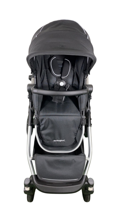 Shop Mockingbird Single to Double 2.0 Stroller, Black, Watercolor Drops, Silver With Black Leather, 2025 at GoodBuy Gear