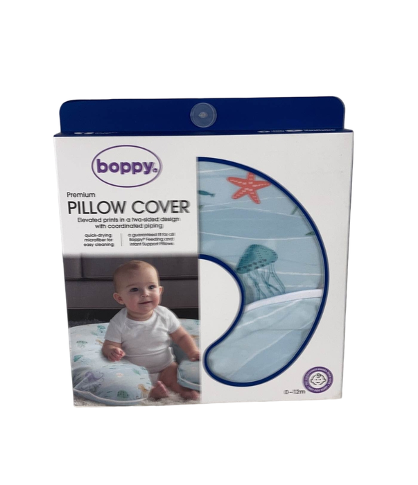 used Boppy Premium Nursing and Infant Support Pillow Slipcover, Blue Ocean