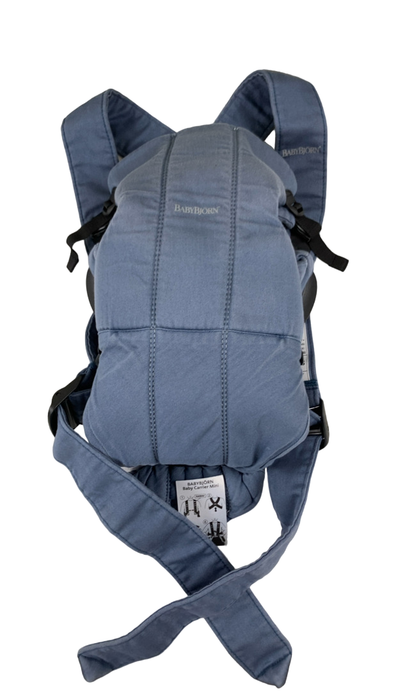 Shop BabyBjorn Baby Carrier Mini, Vintage Indigo Woven at GoodBuy Gear