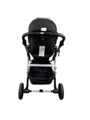 Shop Mockingbird Single to Double 2.0 Stroller, 2024, Silver with Black Leather, Watercolor Drops, Black at GoodBuy Gear