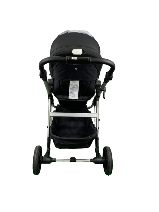 Shop Mockingbird Single to Double 2.0 Stroller, 2024, Silver with Black Leather, Watercolor Drops, Black at GoodBuy Gear