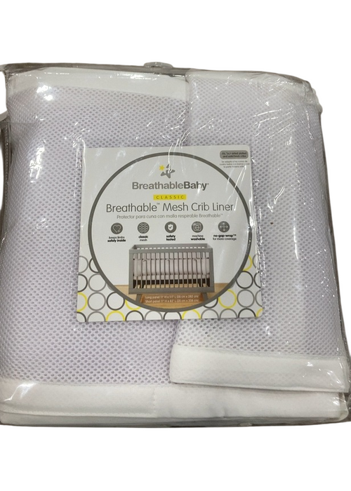 Shop Breathable Baby Mesh Crib Liner, Full Size/4 Sides, White at GoodBuy Gear